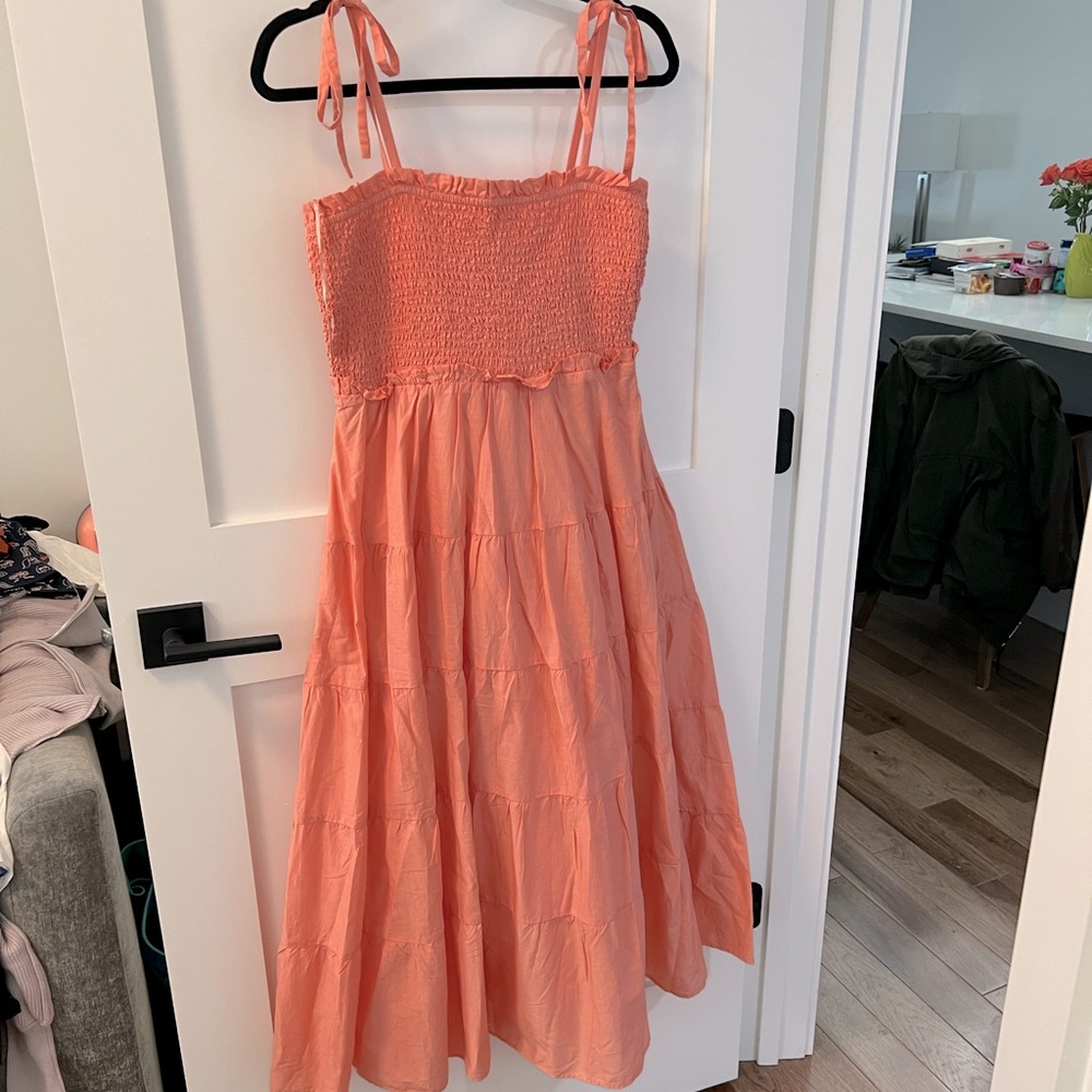 NWT Inc. Peach Smocked A Line Dress from Macy’s - Size Small